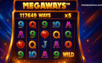 Megaways slots with cascading reels, multipliers, and thousands of ways to win displayed in a colorful digital slot machine design