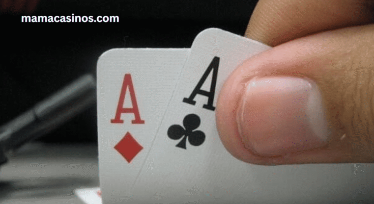 Lowest pocket pair in poker — pocket twos cards on poker table
