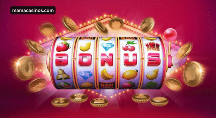 Online casino bonuses including free spins, welcome offers, and deposit match promotions