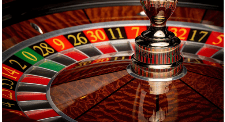 Live dealer hosting an online Lightning Roulette game in a casino