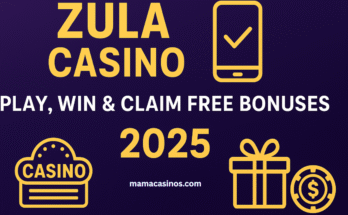 Zula Casino 2025 promotional banner with casino icons, smartphone, gift, and bonus visuals