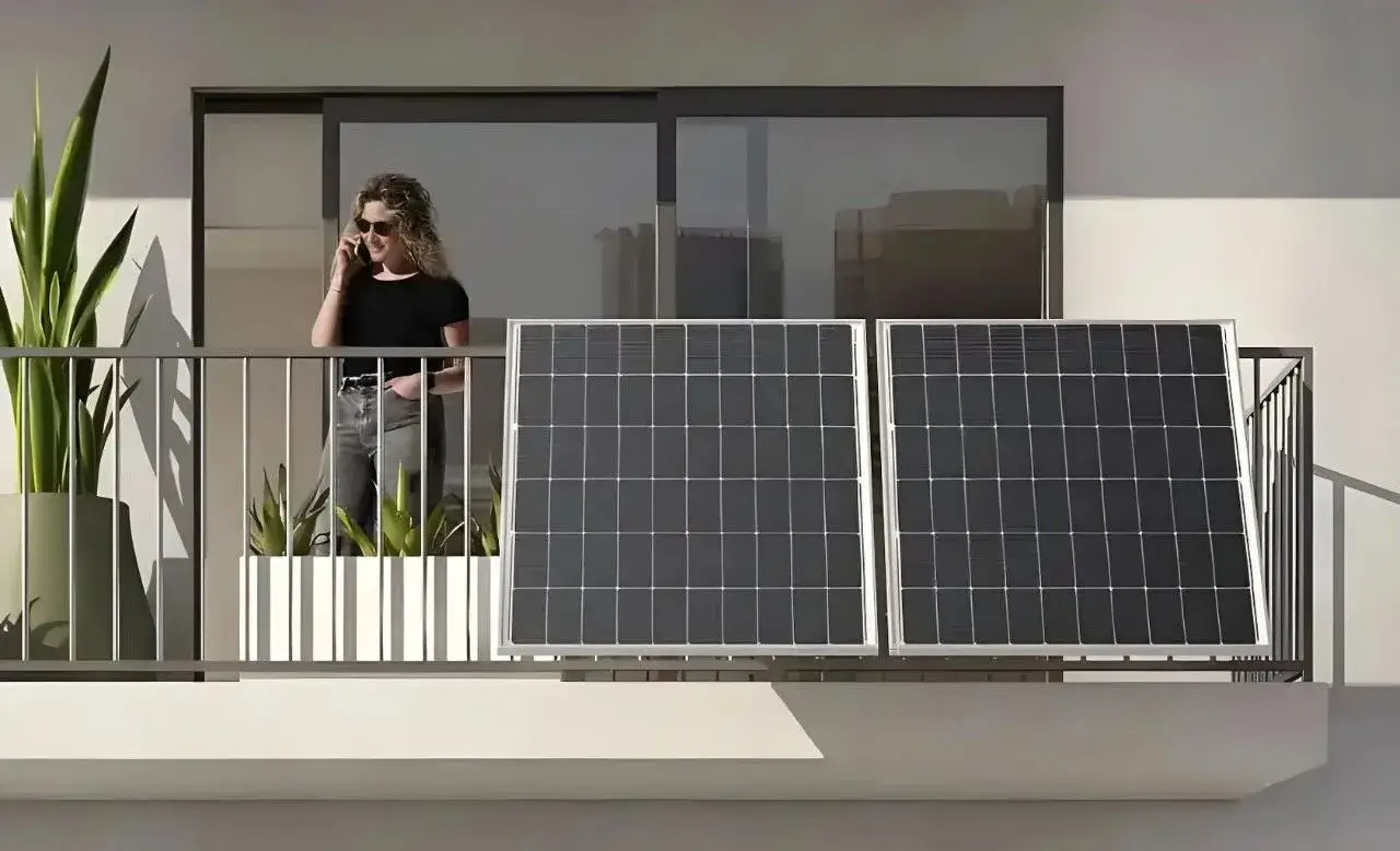 Balcony power plant installation with solar panels in Europe representing 2026 policy analysis