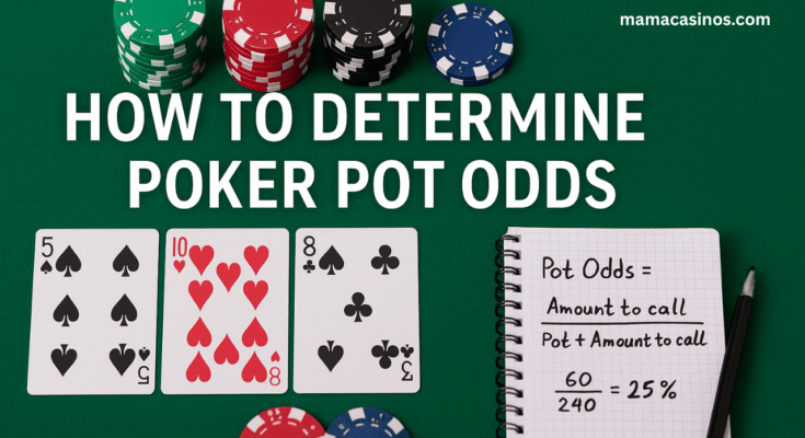 how to determine poker pot odds at the table