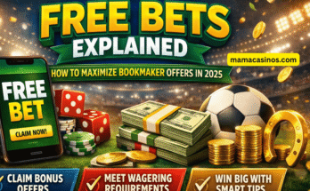 Free bets and bookmaker offers explained with bonus icons and betting slip illustration