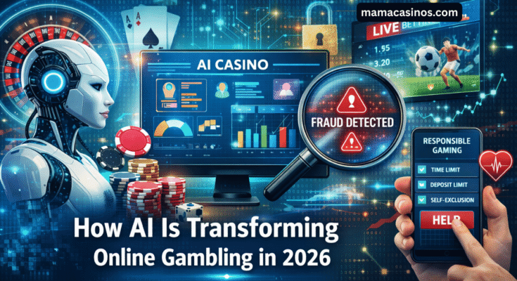AI transforming online gambling in 2026 with smart casinos, fraud detection, and responsible gaming technology
