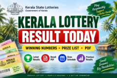 Kerala Lottery Result Today – Latest Winning Numbers, Prize List & PDF