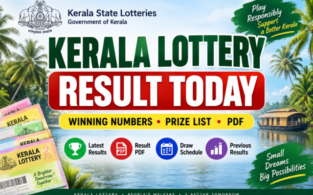 Kerala Lottery Result Today – Latest Winning Numbers, Prize List & PDF